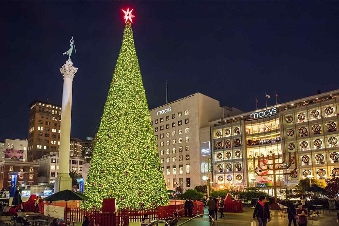 union square at christmas